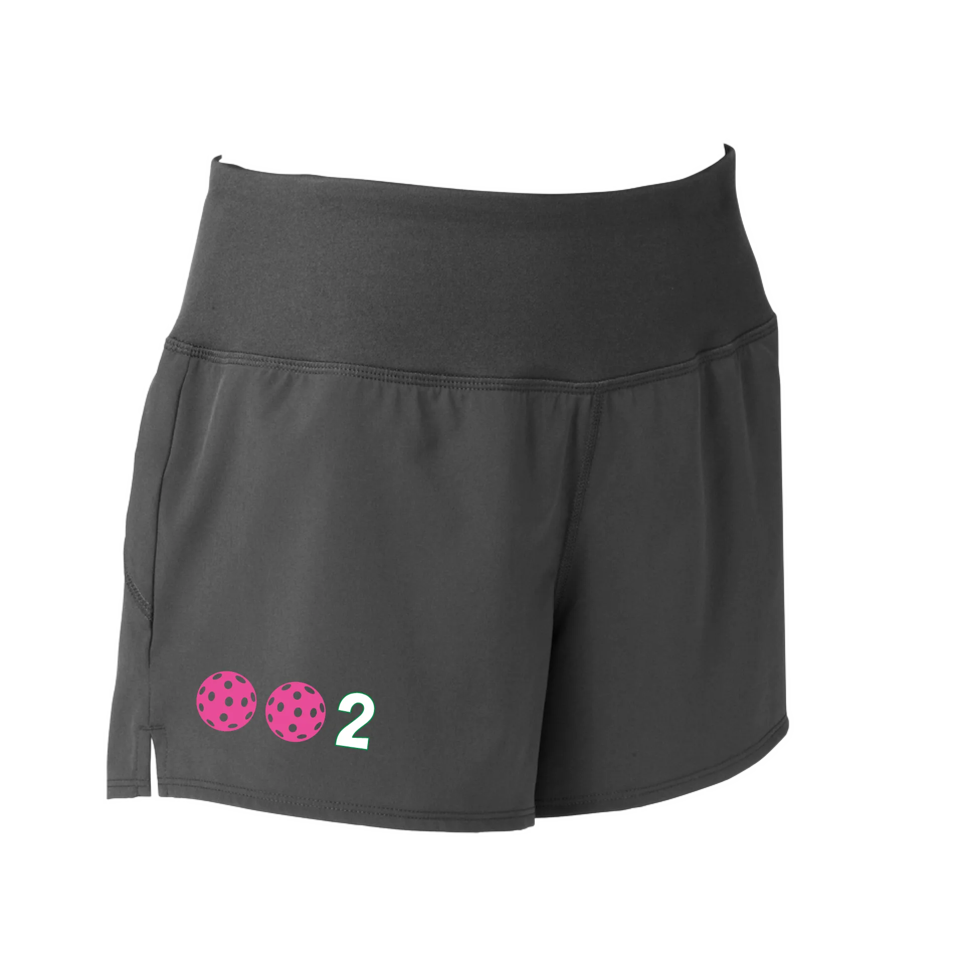 002 With Pickleballs (Colors Yellow White Pink Red Green) | Women's Pickleball Shorts