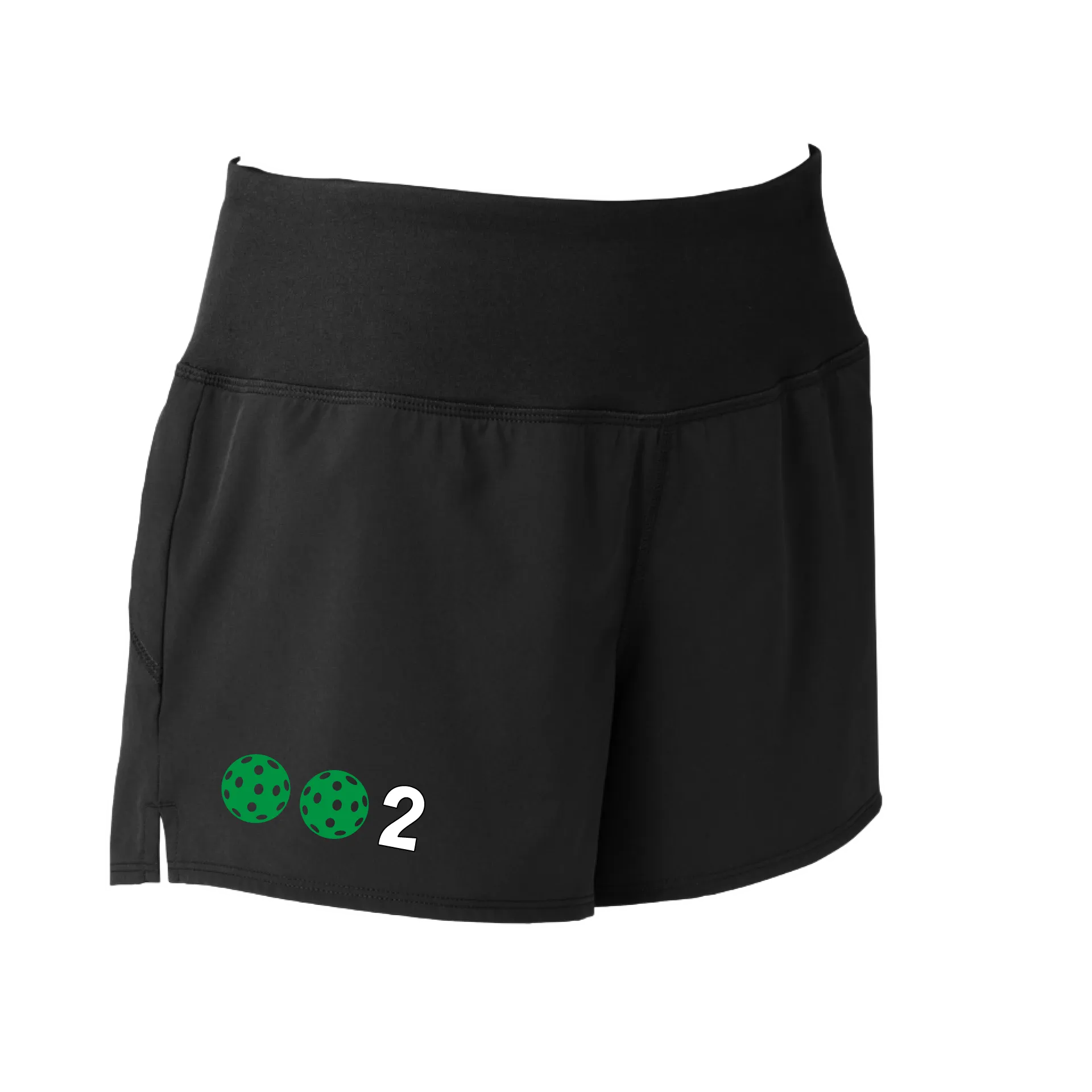 002 With Pickleballs (Colors Yellow White Pink Red Green) | Women's Pickleball Shorts