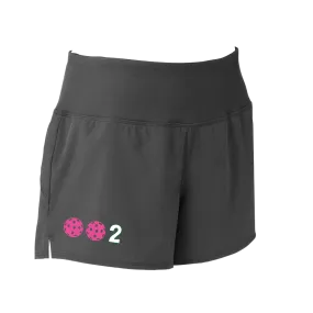 002 With Pickleballs (Colors Yellow White Pink Red Green) | Women's Pickleball Shorts