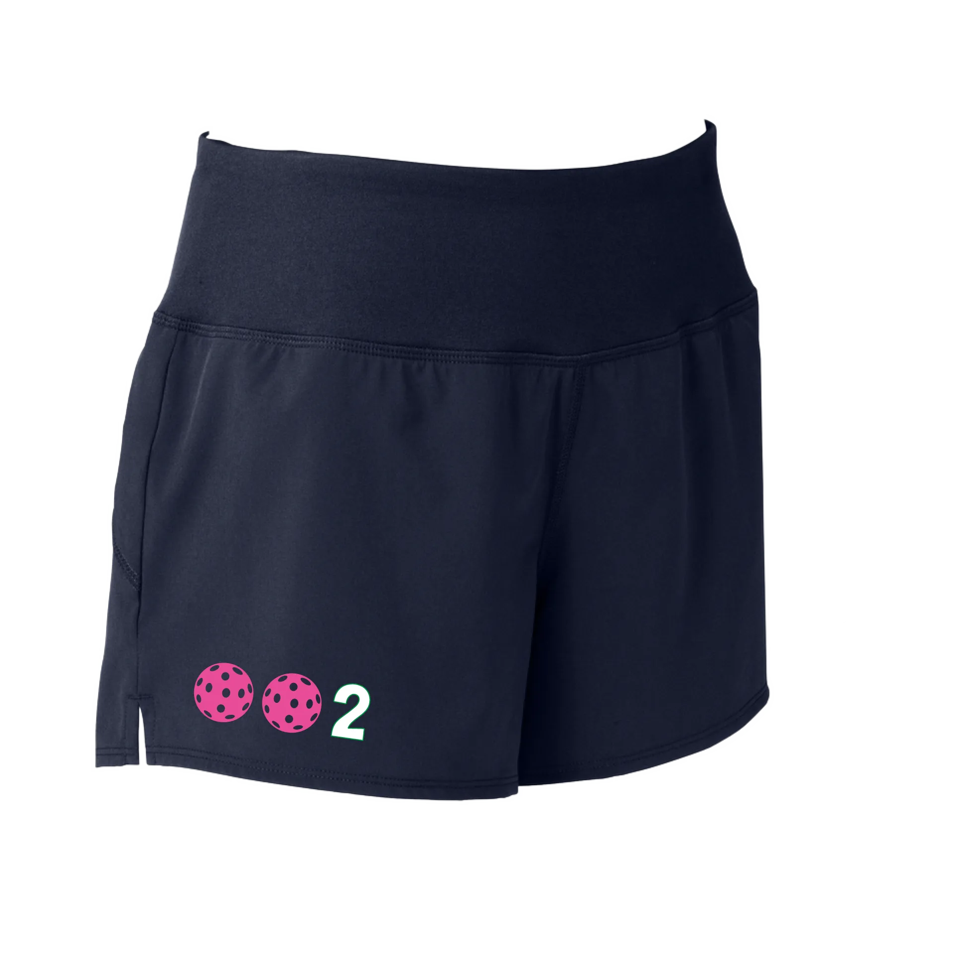 002 With Pickleballs (Colors Yellow White Pink Red Green) | Women's Pickleball Shorts