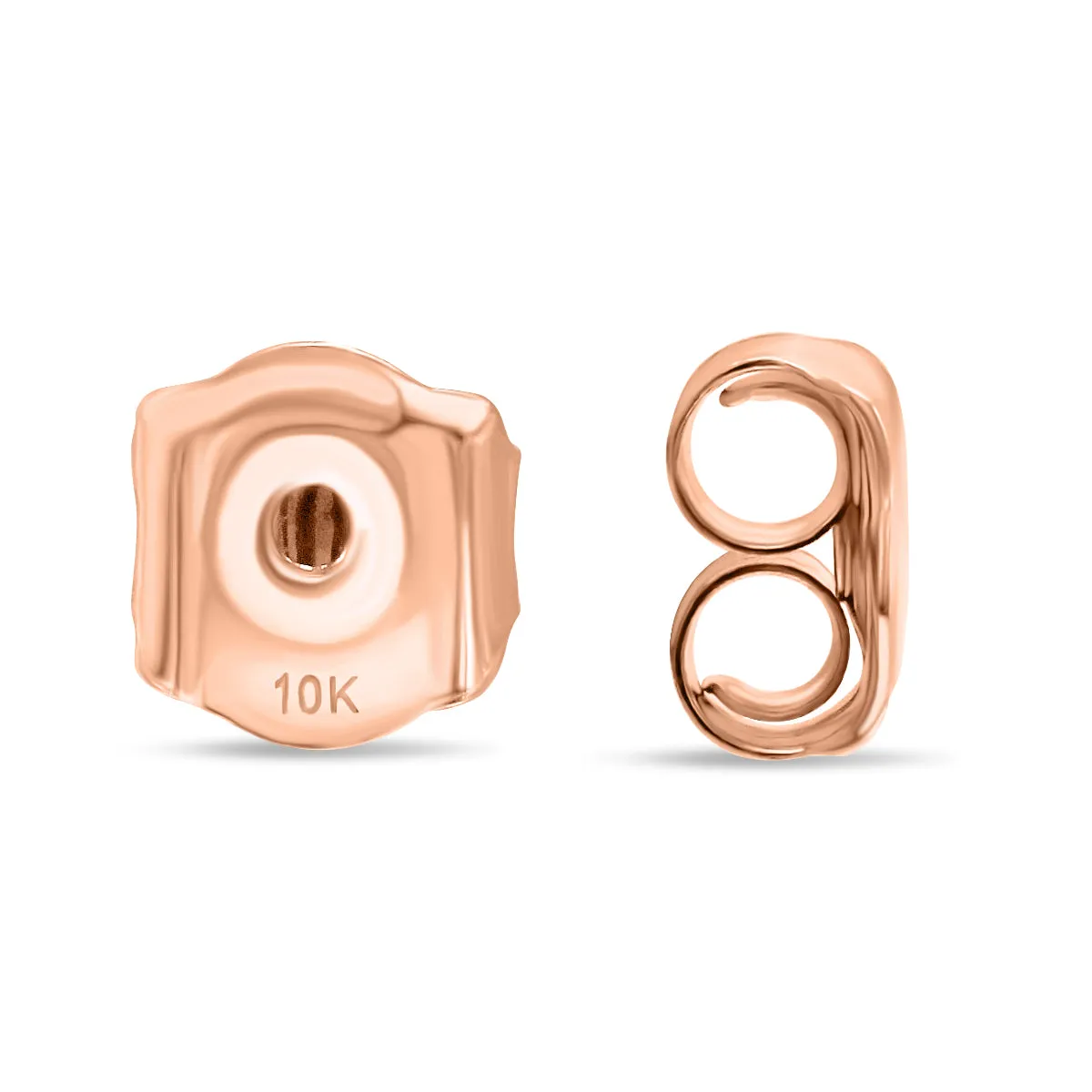 1 1/2 Carat Tw Round Black Diamond Solitaire Stud Earrings In 10K Rose Gold