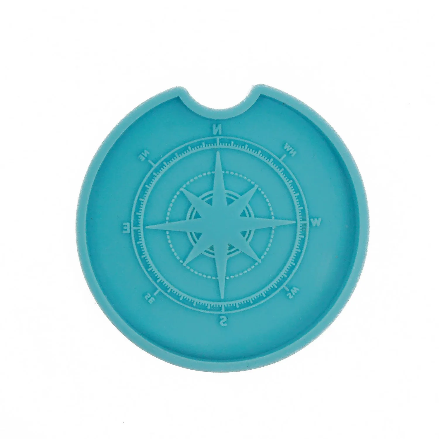 1 piece Blue Silicone Car Cup Coaster Mold Compass Coaster Molds DIY Hand Craft Gift 10364155