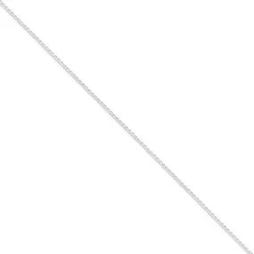 1.5mm Sterling Silver Solid Open Curb Chain Anklet