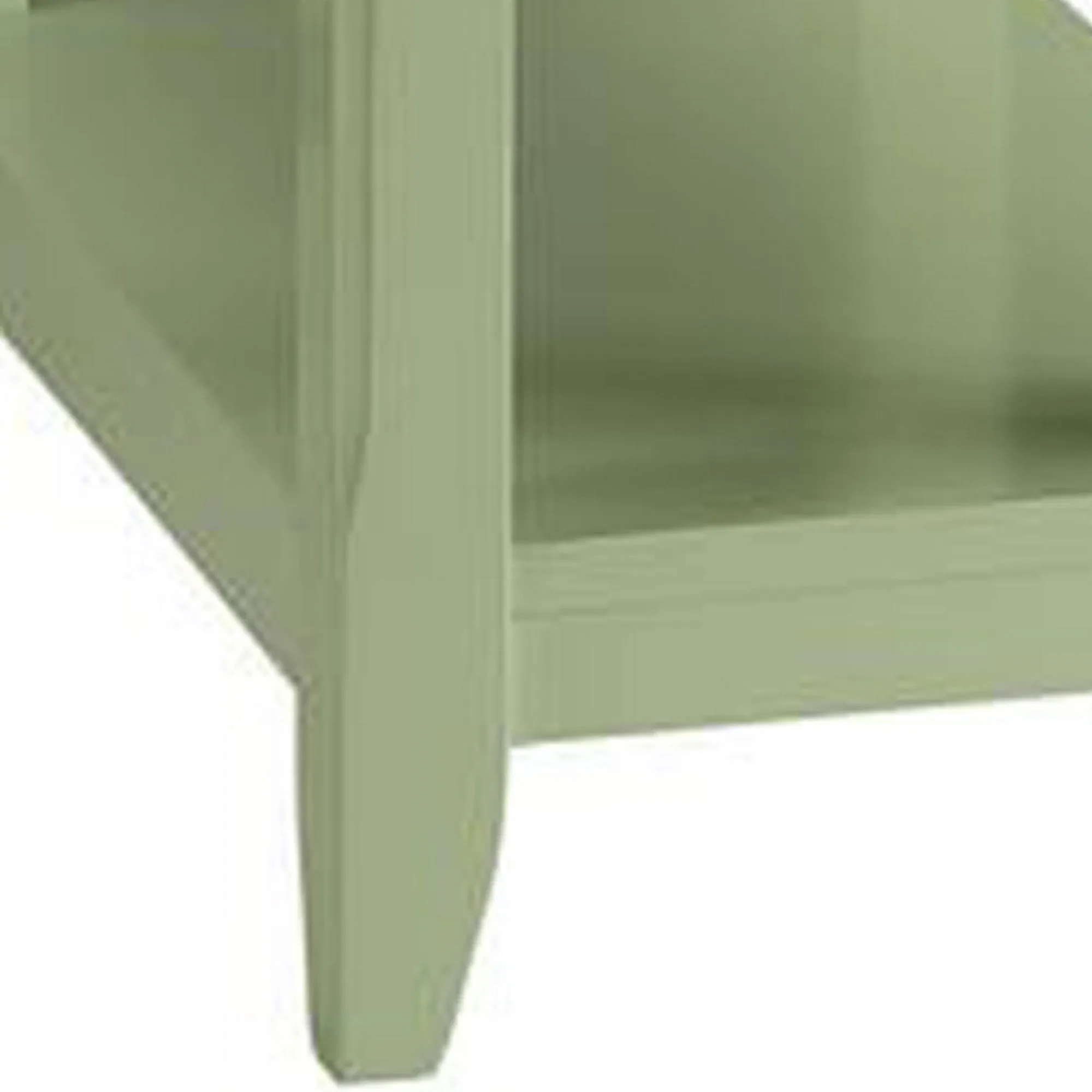 23" Rectangular Wooden Side Table With 1 Drawer, Green  By Benzara