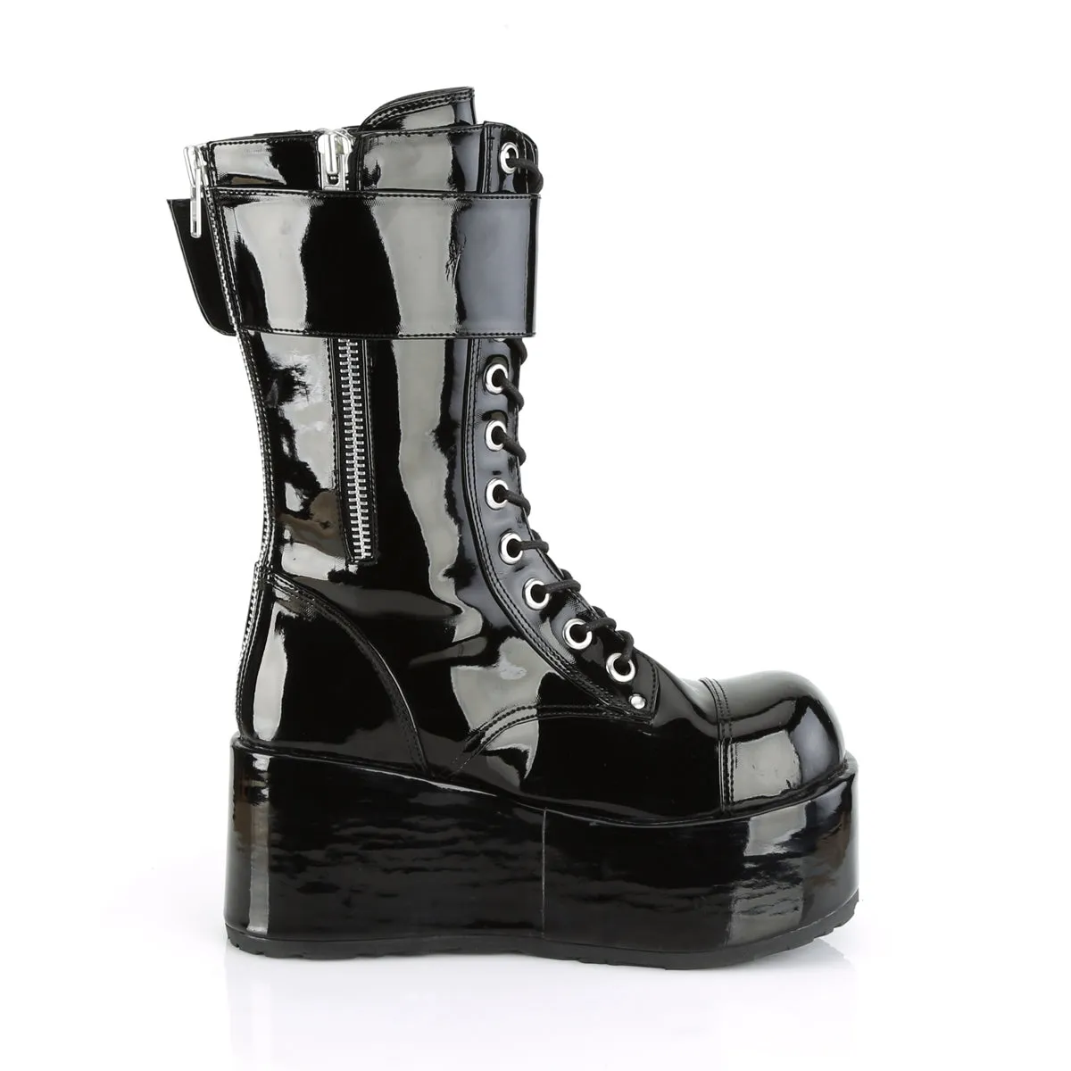 3 Inch Platform PETROL-150 Black Pat