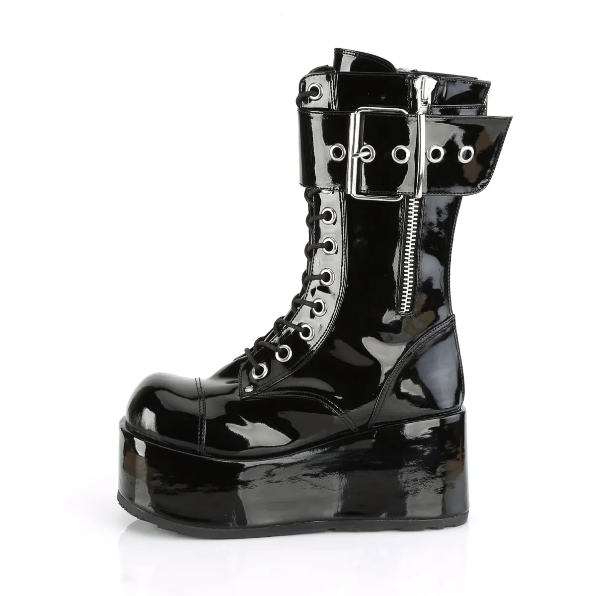 3 Inch Platform PETROL-150 Black Pat