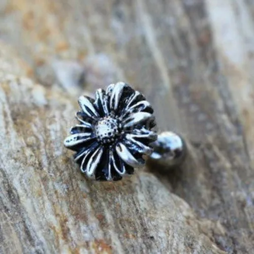 316L Stainless Steel Aster Flower Cartilage Earring