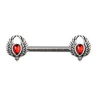 316L Stainless Steel Winged Blood Drop Nipple Bar