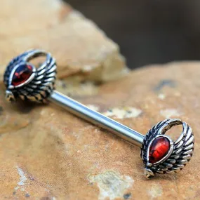 316L Stainless Steel Winged Blood Drop Nipple Bar