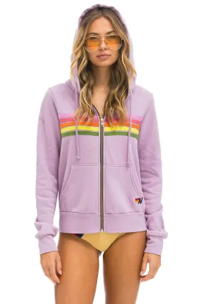 5 Stripe Hoodie ~ Mauve / Pink / Green