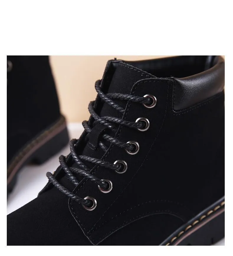 6 Colors Classic Genuine Leather Women's Winter Lace-up Flat Boots