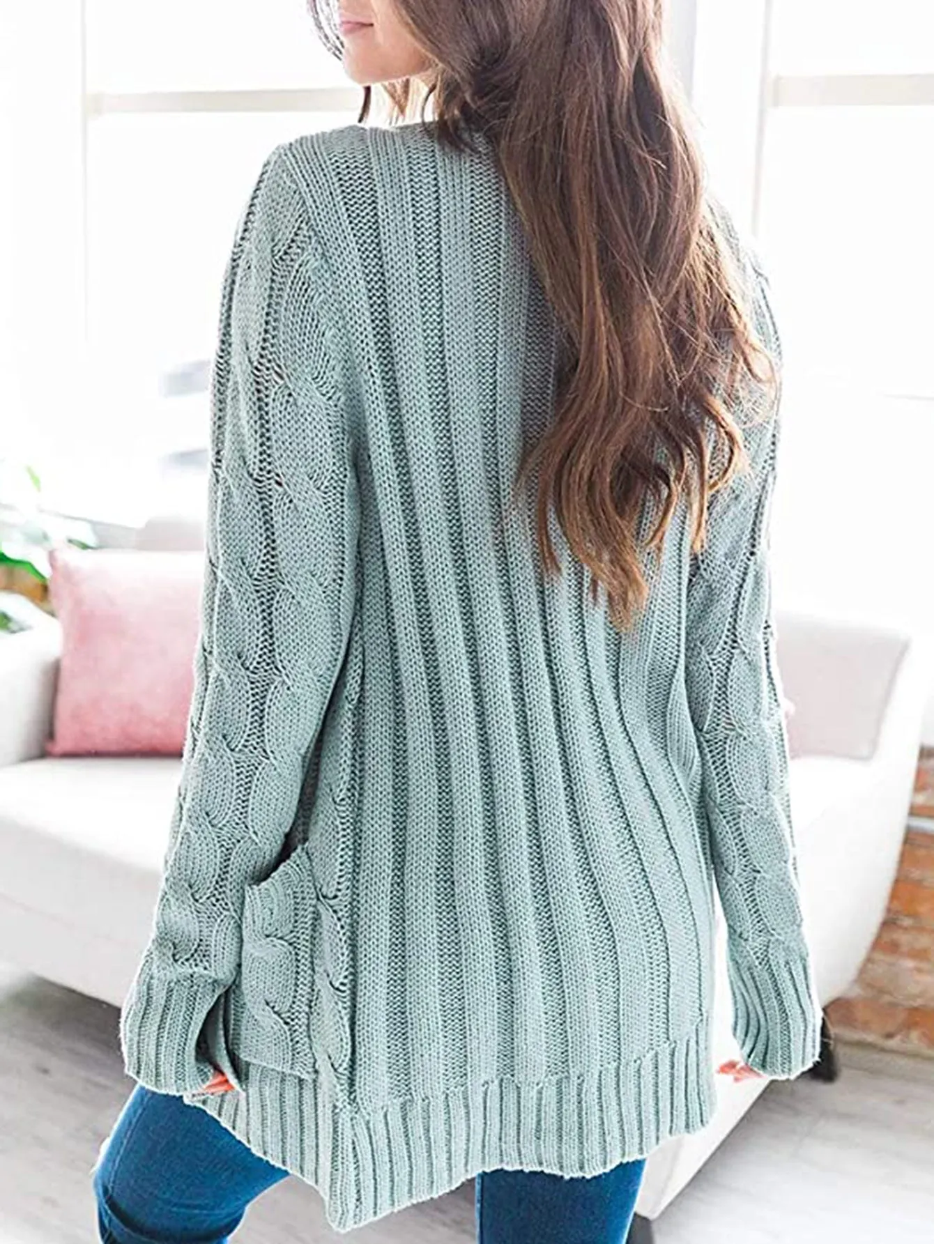 7 Cable-Knit Button Down Cardigan Sweaters