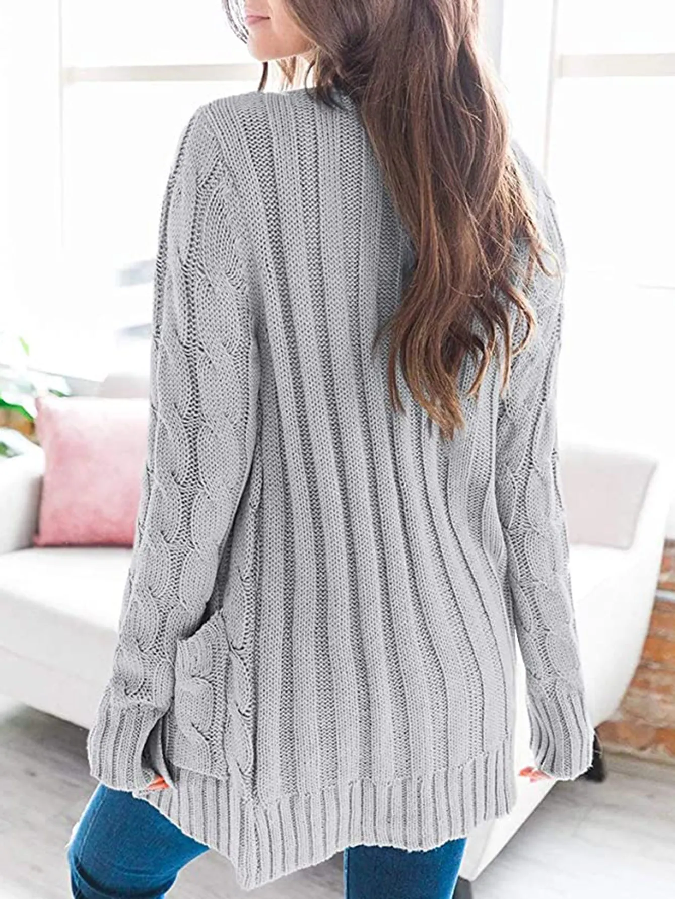 7 Cable-Knit Button Down Cardigan Sweaters