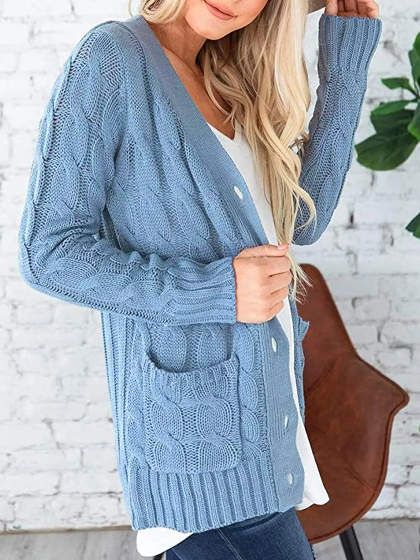 7 Cable-Knit Button Down Cardigan Sweaters