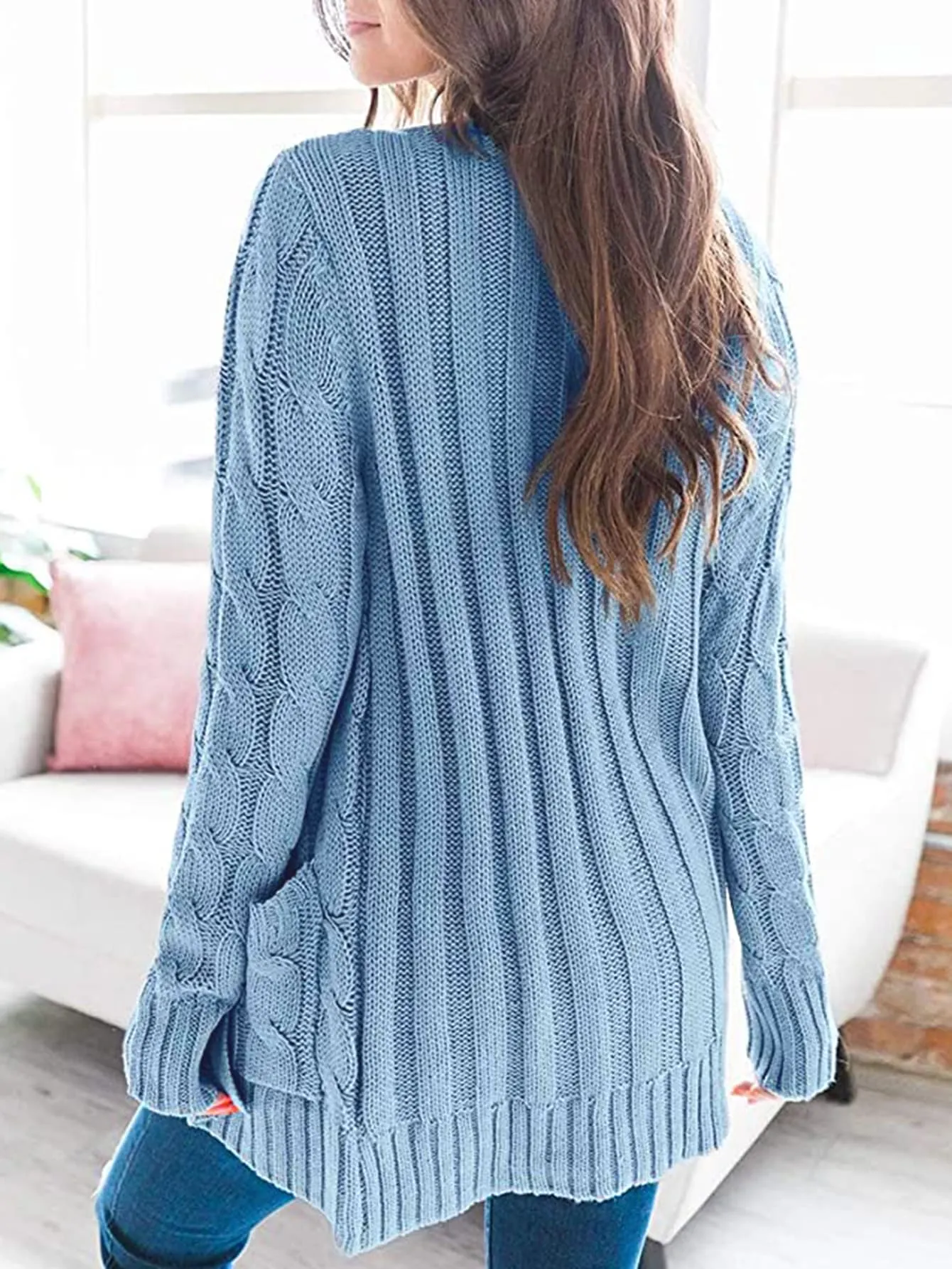 7 Cable-Knit Button Down Cardigan Sweaters