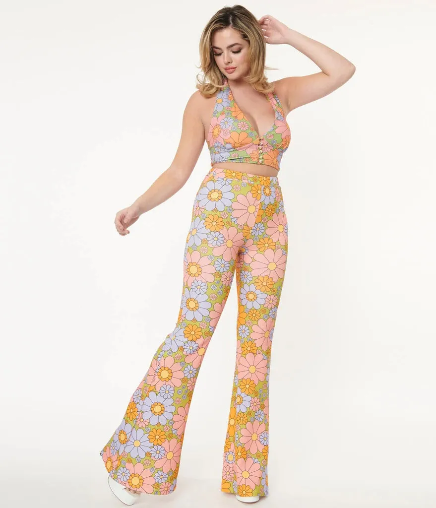 70's Retro Daisy Find Your Flare Pants