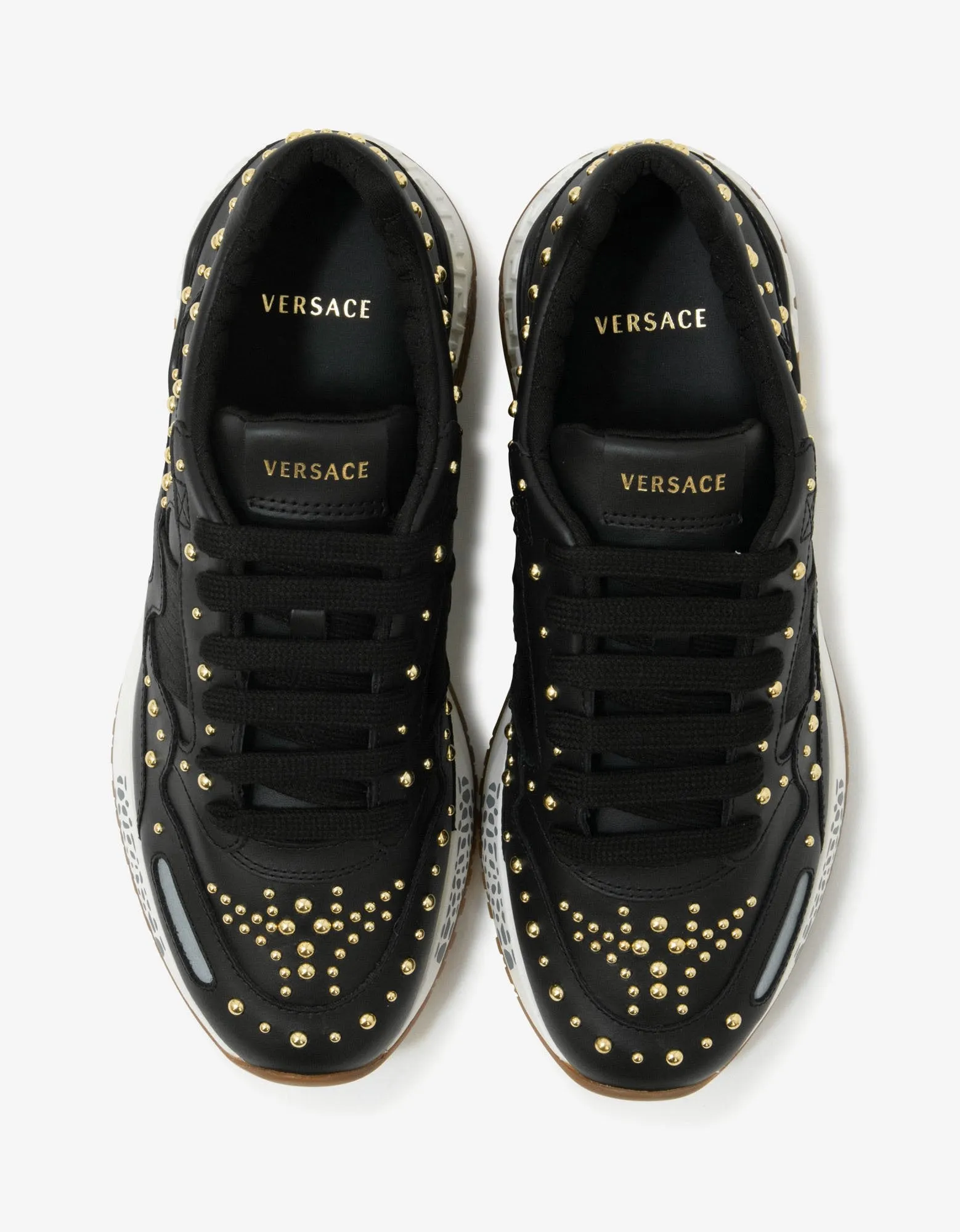 Achilles Black Studded Trainers