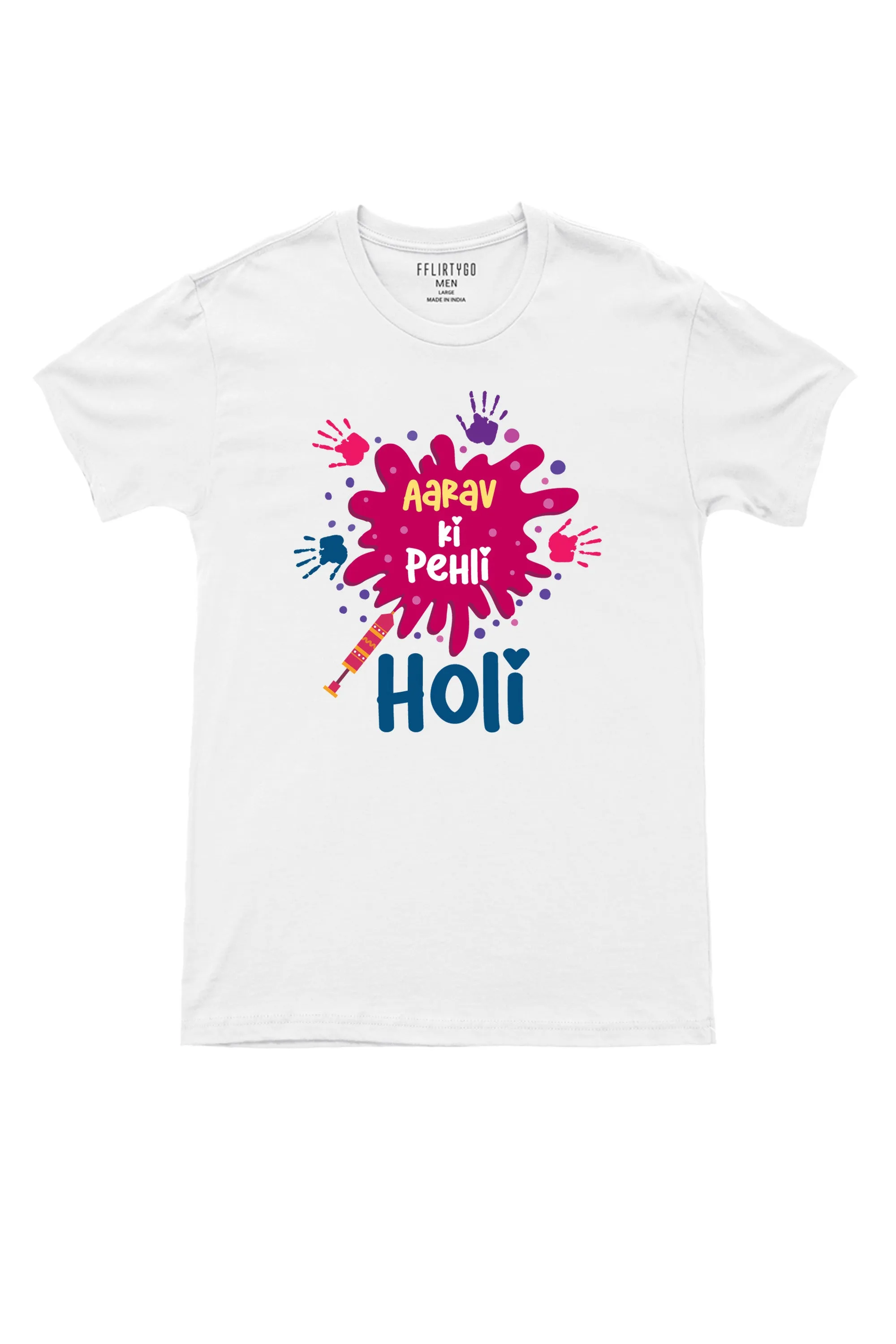 Add On Mens/Womens T-Shirt for Meri Pehli Holi w/ Custom Names