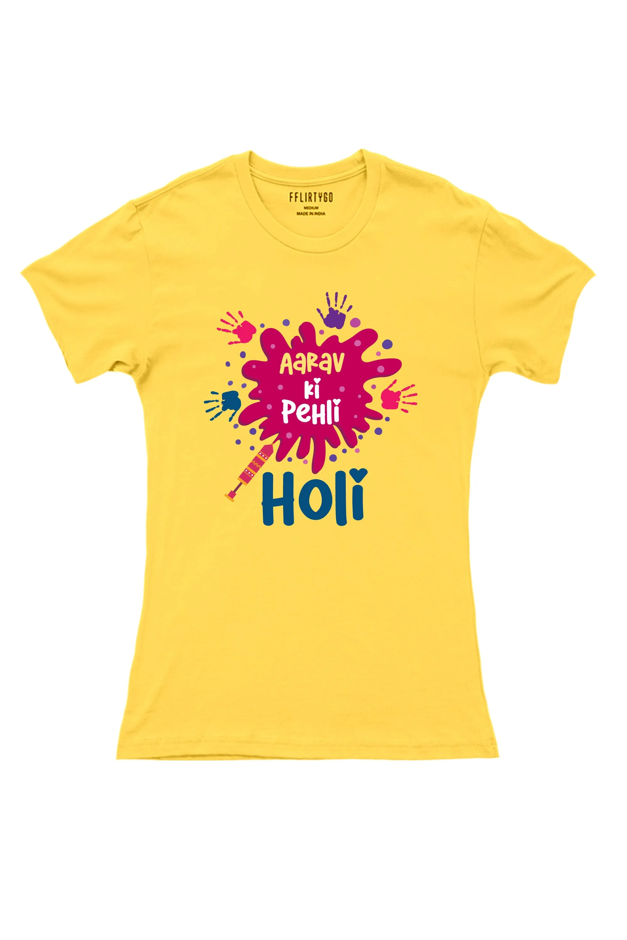 Add On Mens/Womens T-Shirt for Meri Pehli Holi w/ Custom Names