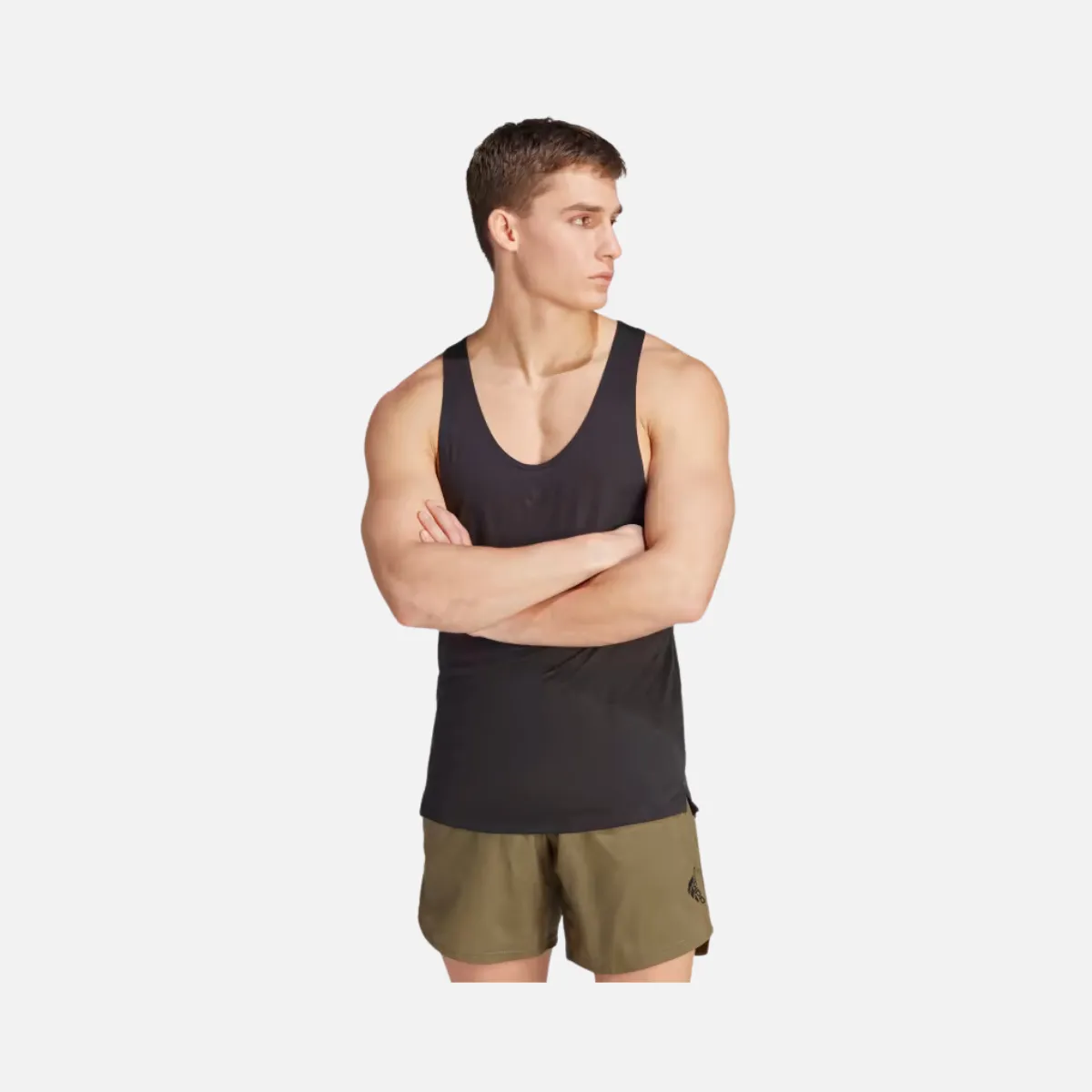 Adidas Stringer Men's Training Tank Top -Black/Black