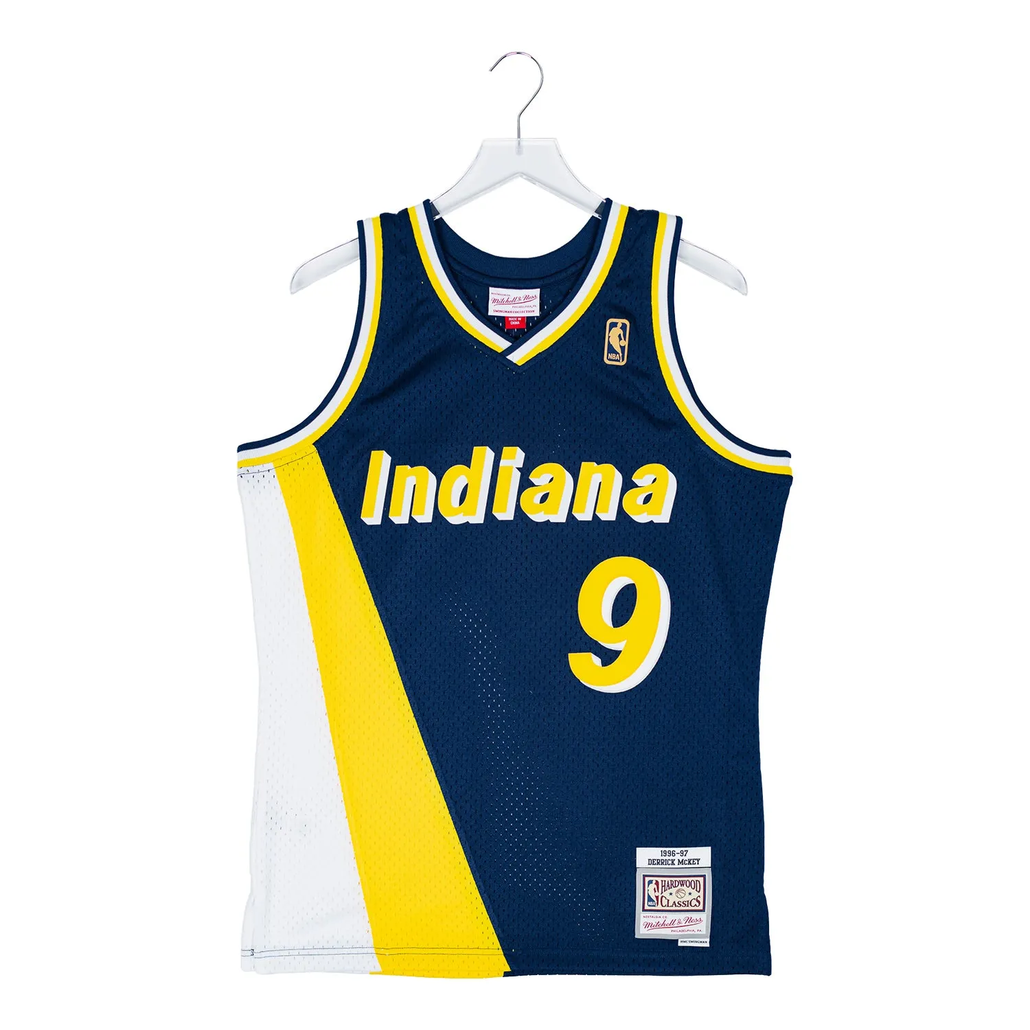 Adult Indiana Pacers Derrick McKey #9 Flo-Jo Hardwood Classic Jersey by Mitchell and Ness