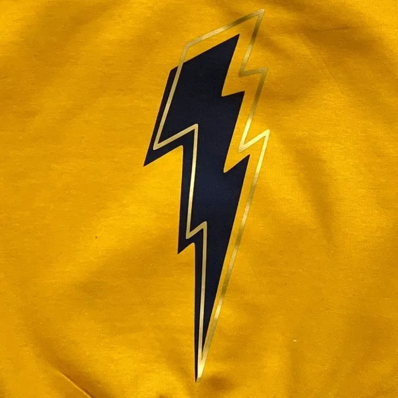 Adults Sweatshirt in Mustard (choice of 2 bolt colourways)