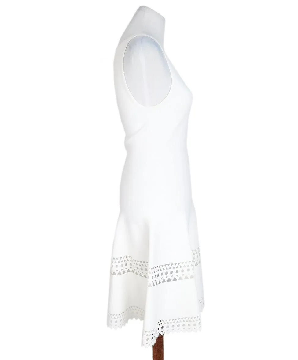 Alaia White Viscose Polyamide Dress sz 4