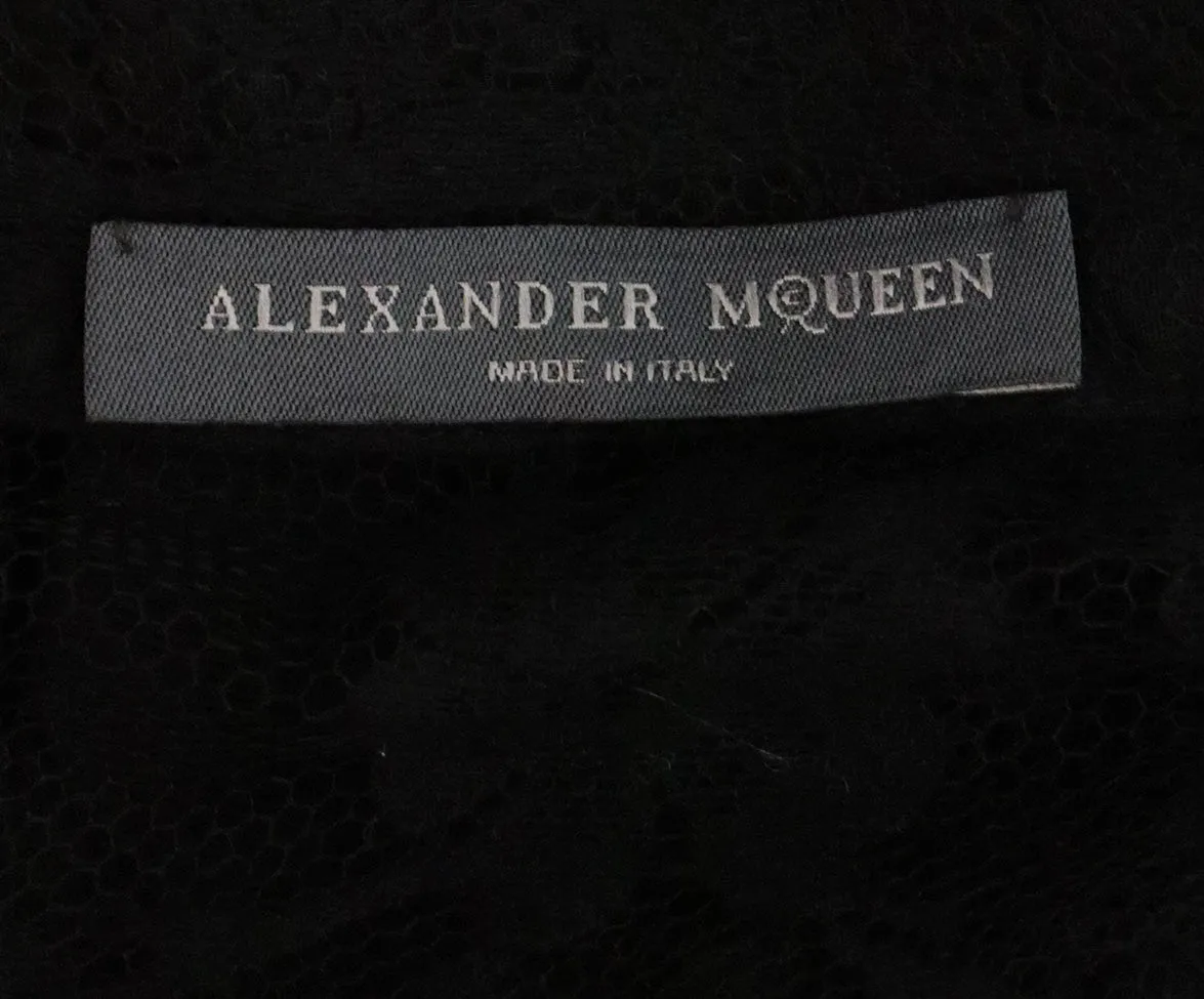 Alexander McQueen Black Lace Top sz 6