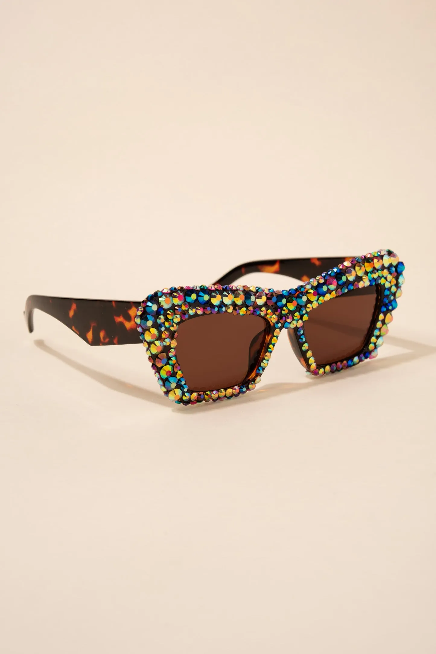 Alison Retro Cat Eye Rhinestone Sunglasses