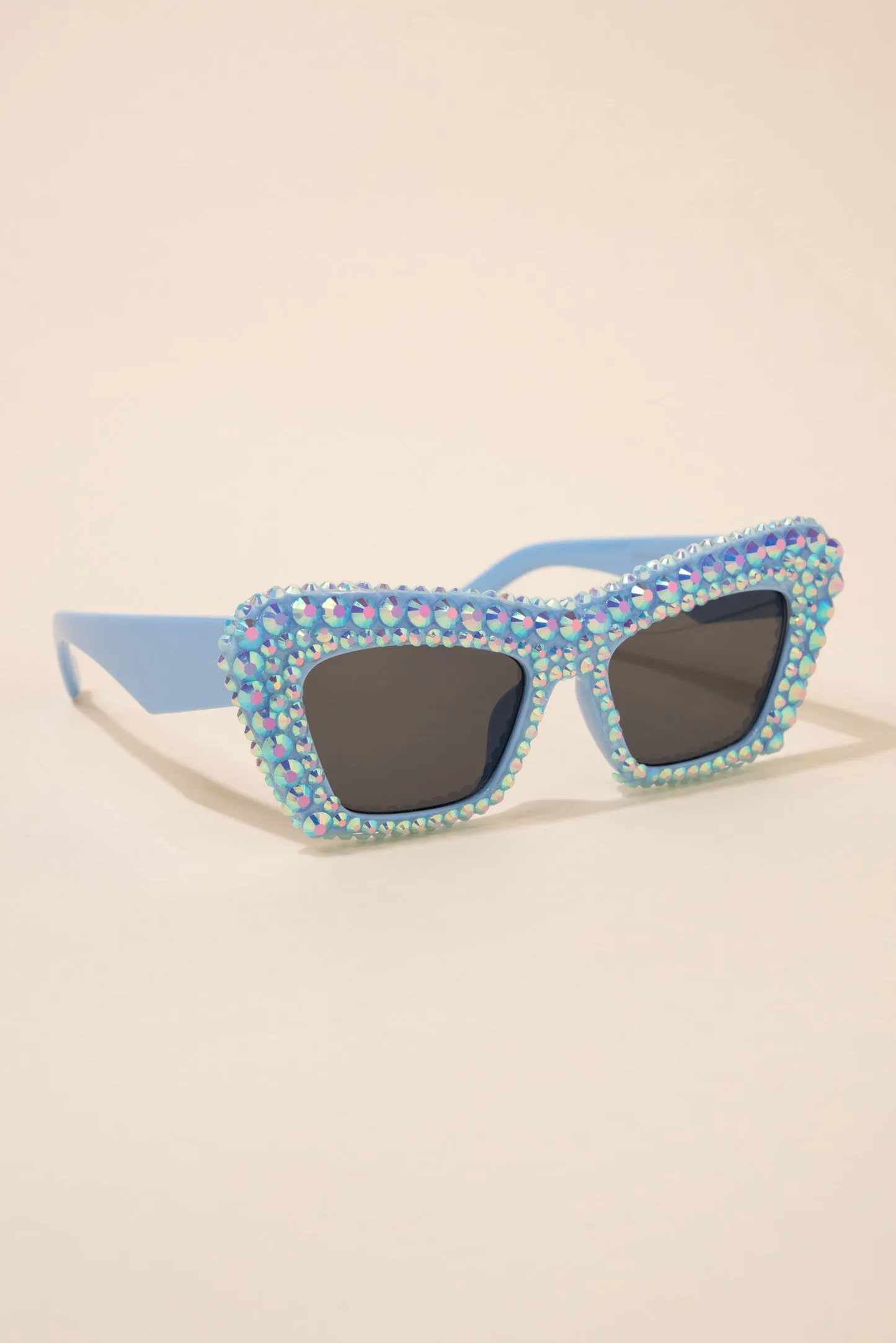 Alison Retro Cat Eye Rhinestone Sunglasses