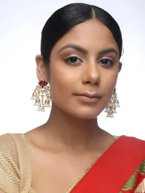 Alloy Jhumka Earrings in Gold