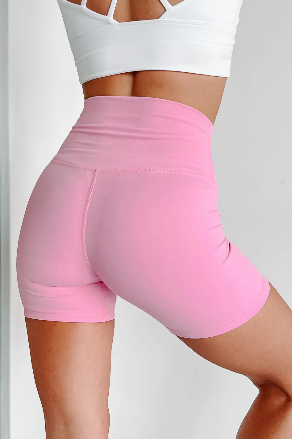 Alpha Mode Solid Biker Shorts (Pink)