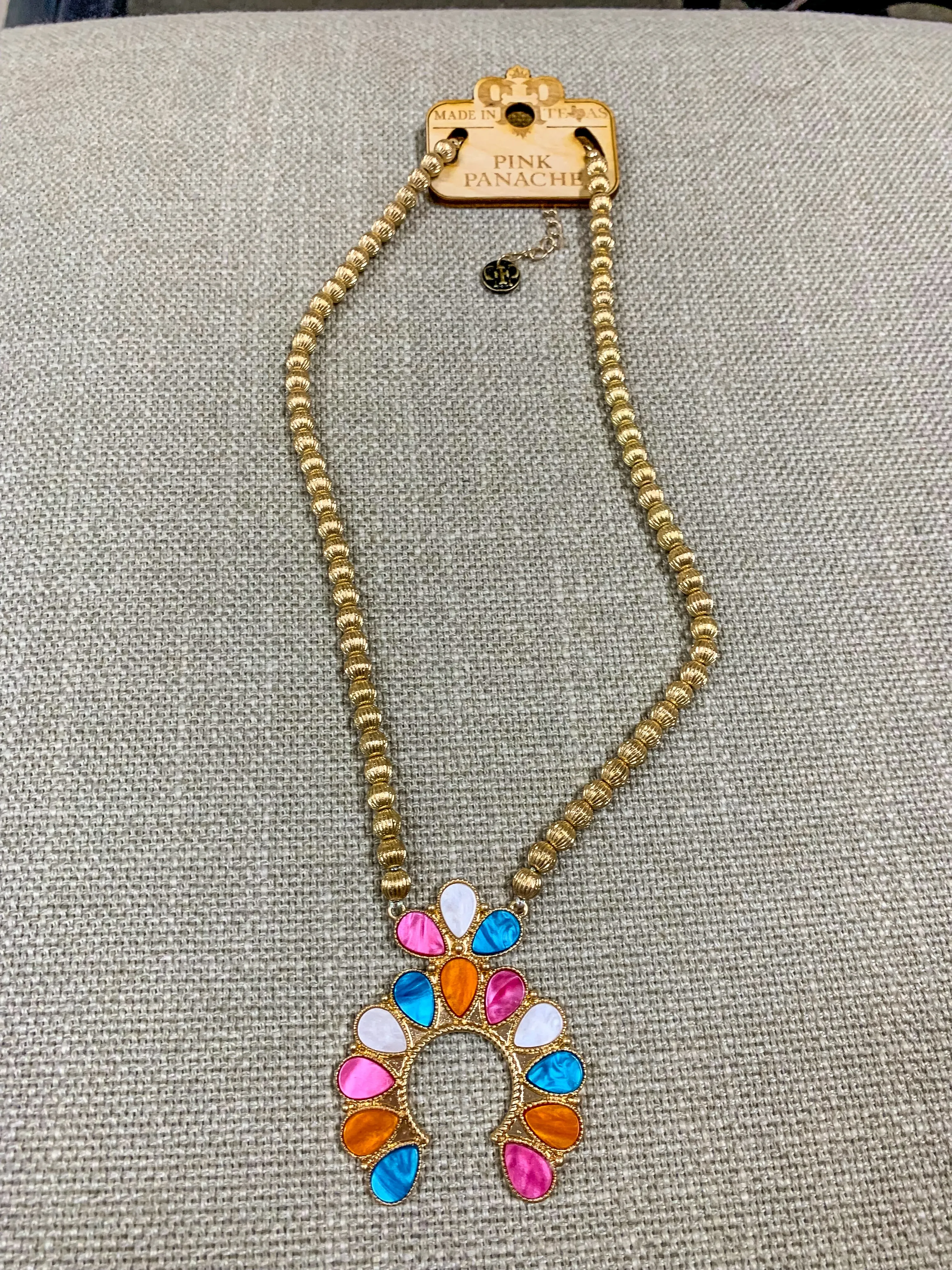 Amelia Pink Panache Blossom Necklace - Multi