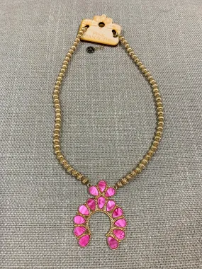 Amelia Pink Panache Blossom Necklace - Pink