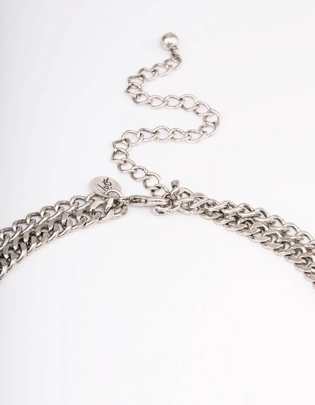 Antique Silver Round Crescent Body Chain