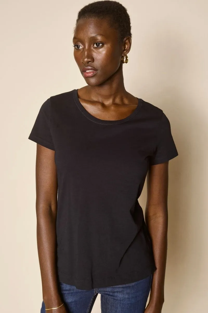 Arden Organic O-SS Tee  | Black | T-Shirt fra Mos Mosh