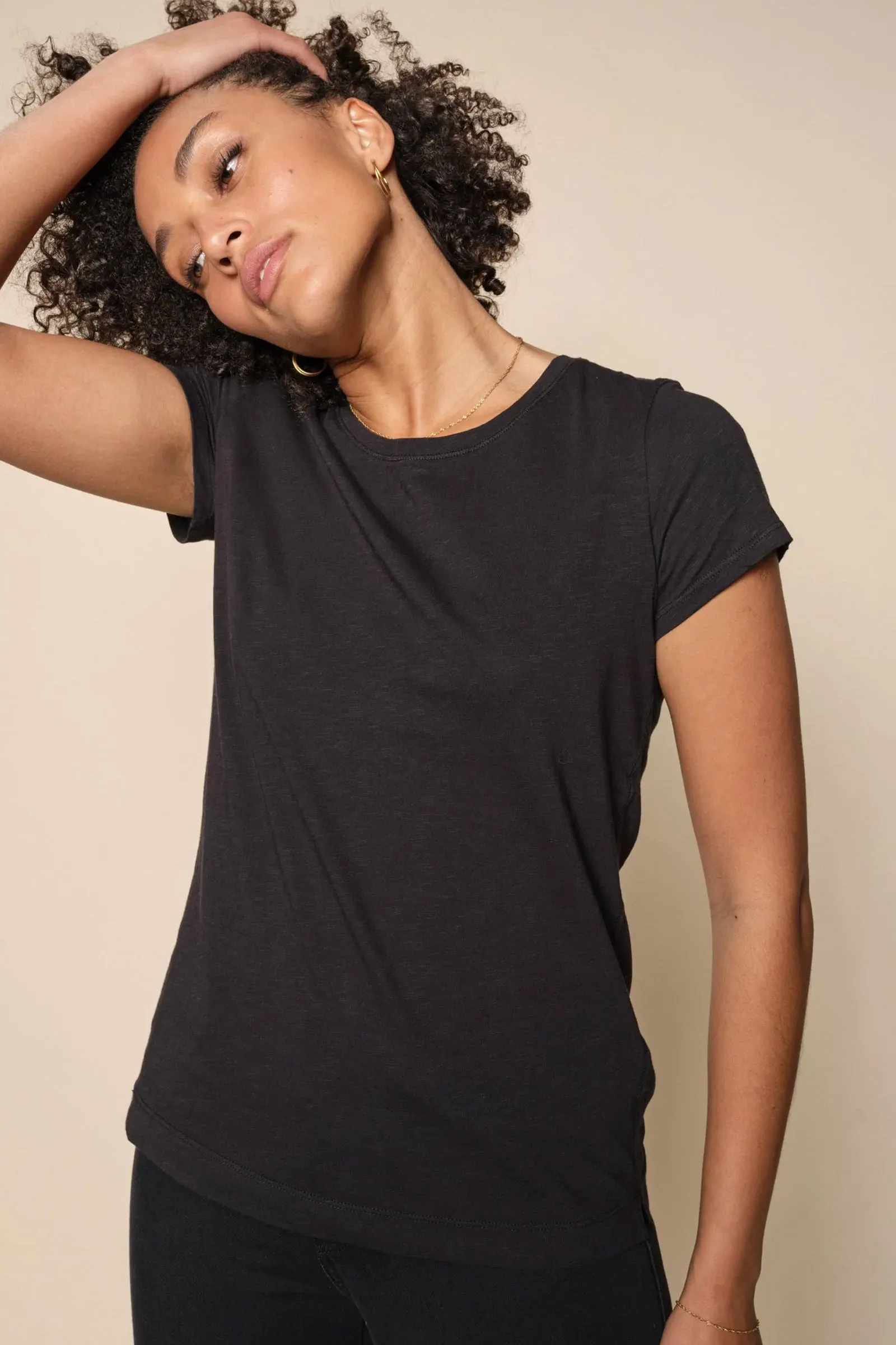 Arden Organic O-SS Tee  | Black | T-Shirt fra Mos Mosh