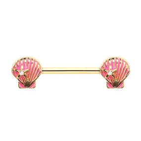 Ariel Seashell Gold Nipple Ring