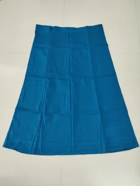 Attractive Saphire Blue Women's Pure Cotton Readymade Petticoat For Saree