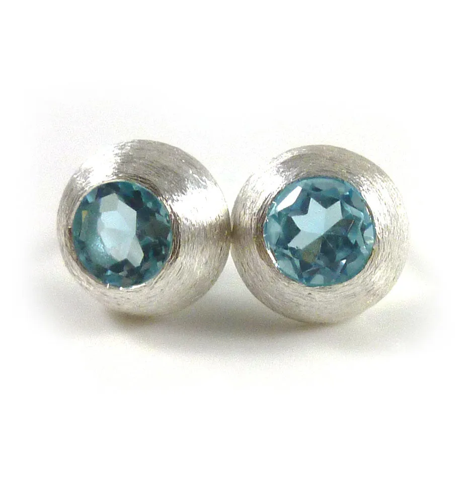 Aztec Studs Blue Topaz