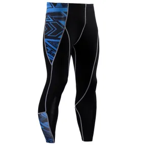 Azure Abstract No Gi BJJ Compression Leggings/Spats for Jiu Jitsu, MMA, Grappling and Wrestling