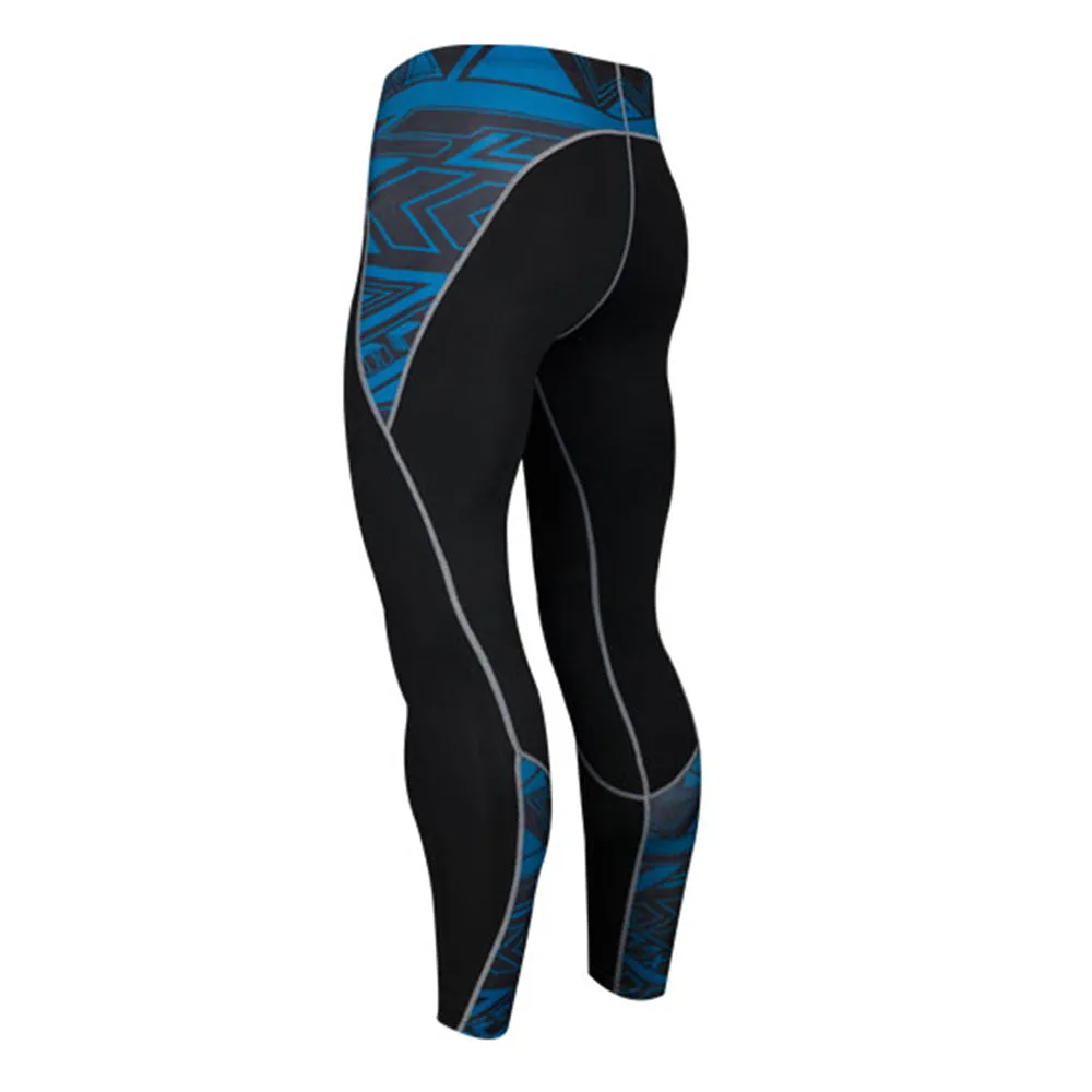 Azure Abstract No Gi BJJ Compression Leggings/Spats for Jiu Jitsu, MMA, Grappling and Wrestling