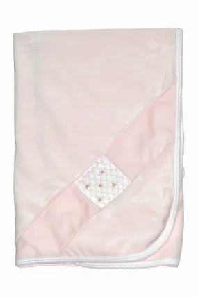 Baby Girl's Velvet Pink Rosebud Blanket