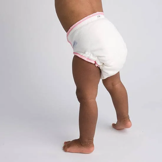 Bamboo Fleece Fitted Diapers: MINERAL / LARGE