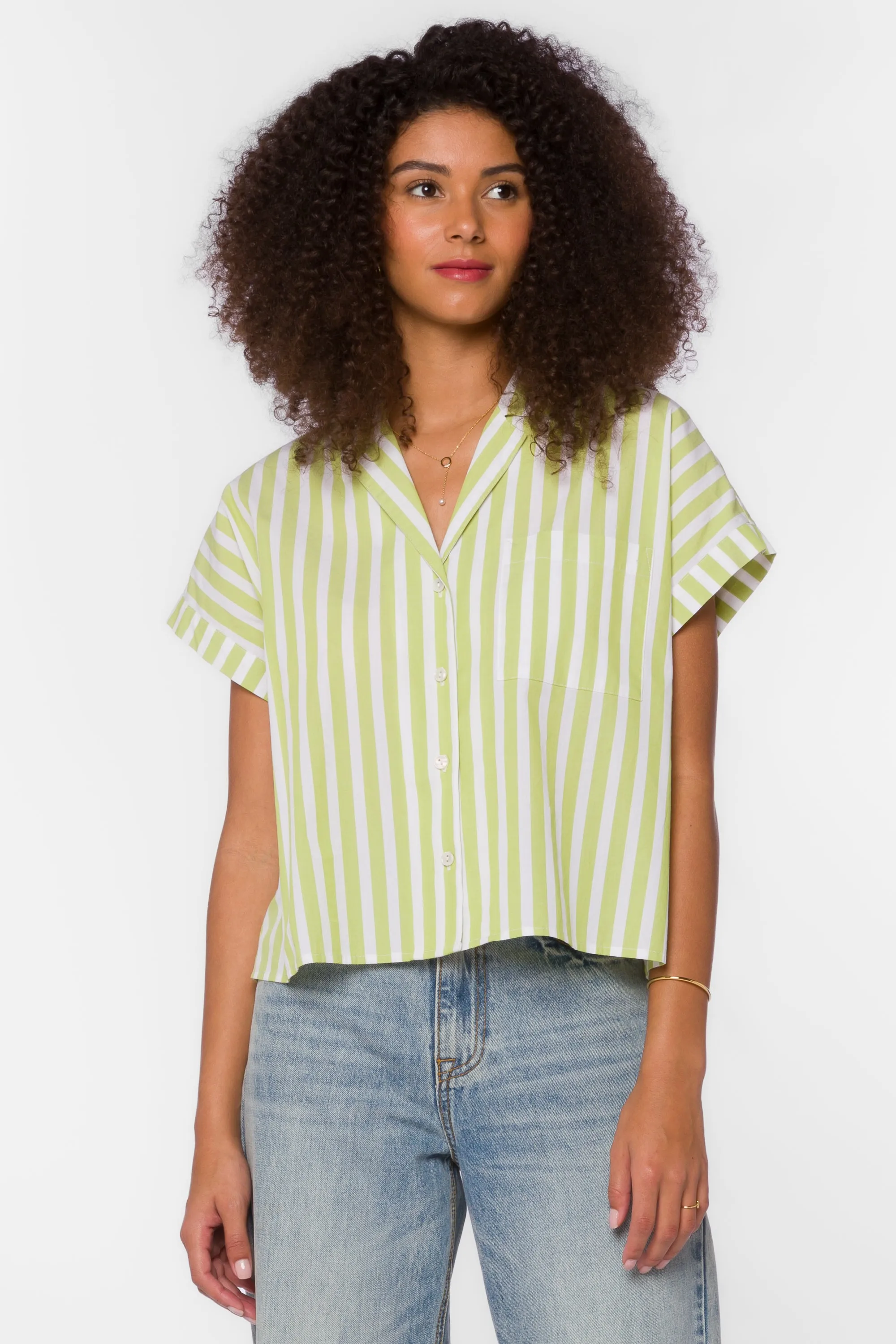 Bane Citron White Stripe Shirt