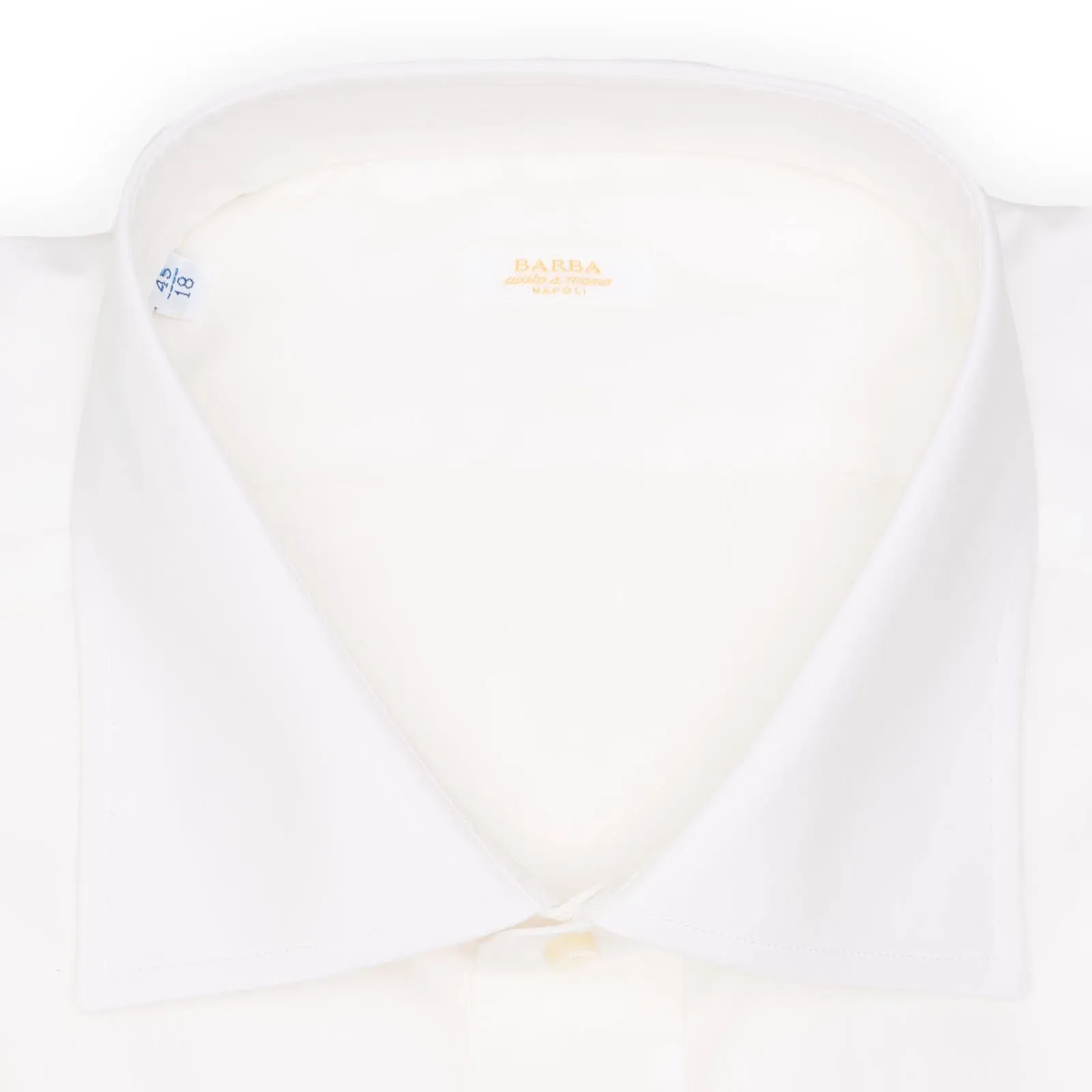 BARBA Napoli Handmade White Cotton Dress Shirt EU 45 NEW US 18