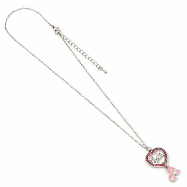 Barbie Silver Plated Heart & Roller Skate Necklace