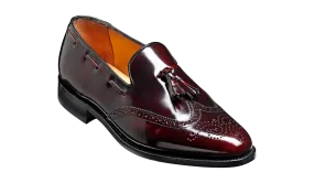 Barker Clive  Classic Wing Cap Loafer -Hi Shine Burgundy