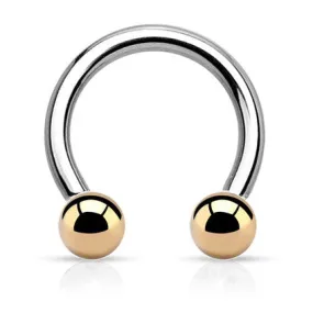 Basic Horseshoe with Gold Plated Balls