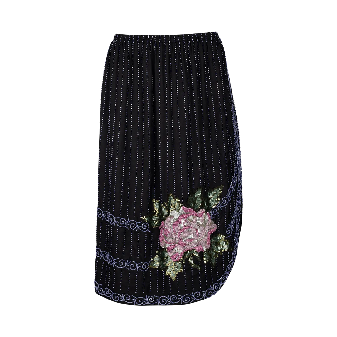 Beaded Bourbon Rose Skirt